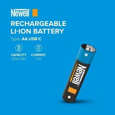 Newell AA USB-C 1550mAh Li-Ion akumulátor s vestavěnou nabíječkou 2ks