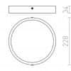 RED Design Rendl RENDL HUE R 22 DIMM stropní chrom 230V LED 24W 3000K R13080