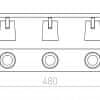 RED Design Rendl RENDL KENNY III přisazená bílá/černá 230V GU10 3x35W R12918