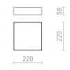 RED Design Rendl RENDL LARISA SQ 22 DIMM stropní bílá 230V LED 20W 3000K R13851