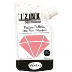 Aladine Diamantová barva Aladine IZINK DIAMOND, 80 ml - corail, korálová