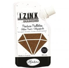 Aladine Diamantová barva Aladine IZINK DIAMOND, 80 ml - marron, hnědá