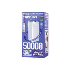 RPP-321 Power Bank 50000mAh 2x USB 20W QC, modrý