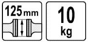 YATO Otočný kovový svěrák 125mm těžký typ YT-6502