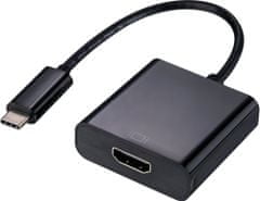 C-Tech adaptér USB-C - HDMI, M/F, 15cm